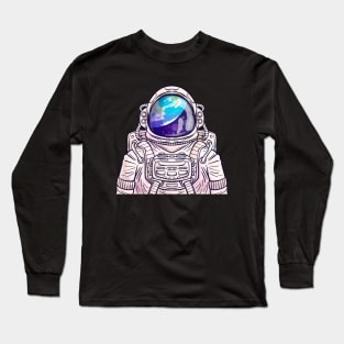 Astronaut Earth Reflex Long Sleeve T-Shirt